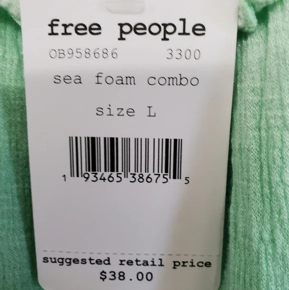 NWT Free People Cora Lee Ombre Top Women's Large On/Off Shoulders Tank - Picture 8 of 8